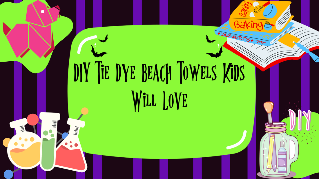 DIY Tie Dye Beach Towels Kids Will Love