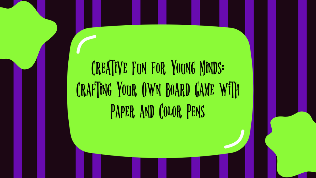 Creative Fun for Young Minds: Crafting Your Own Board Game with Paper and Color Pens
