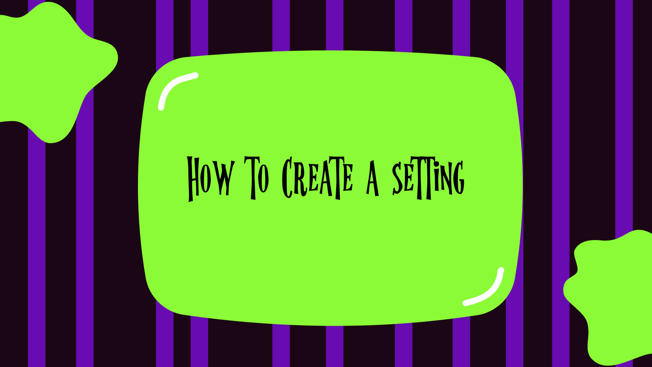 Creating Setting Young Writers: How to Create a Setting – Angelina Allsop Books